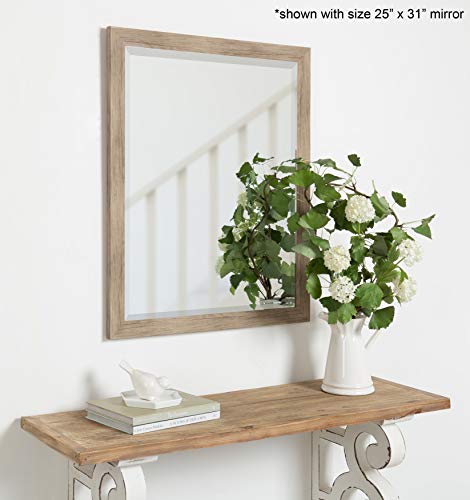 Rustic Brown Framed Rectangle Wall Mirror C13492