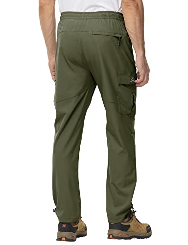 Men's Lightweight Hiking Travel Pants Cargo Pockets Quick Dry Stretch Water Resistant Fishing Outdoor Work M4954