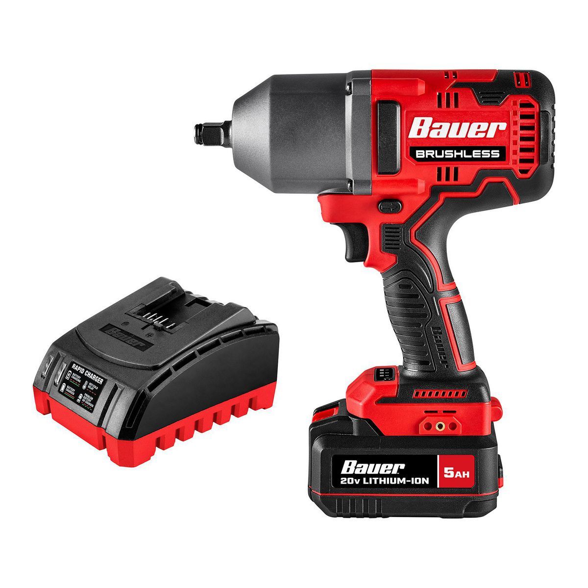 20V Brushless Cordless 1/2 in. High-Torque Impact Wrench Kit with 5 Ah Battery and Charger C10412