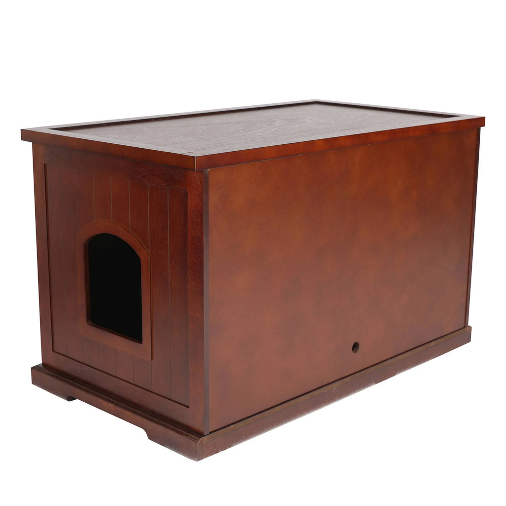 Walnut Cat Washroom Bench A38811