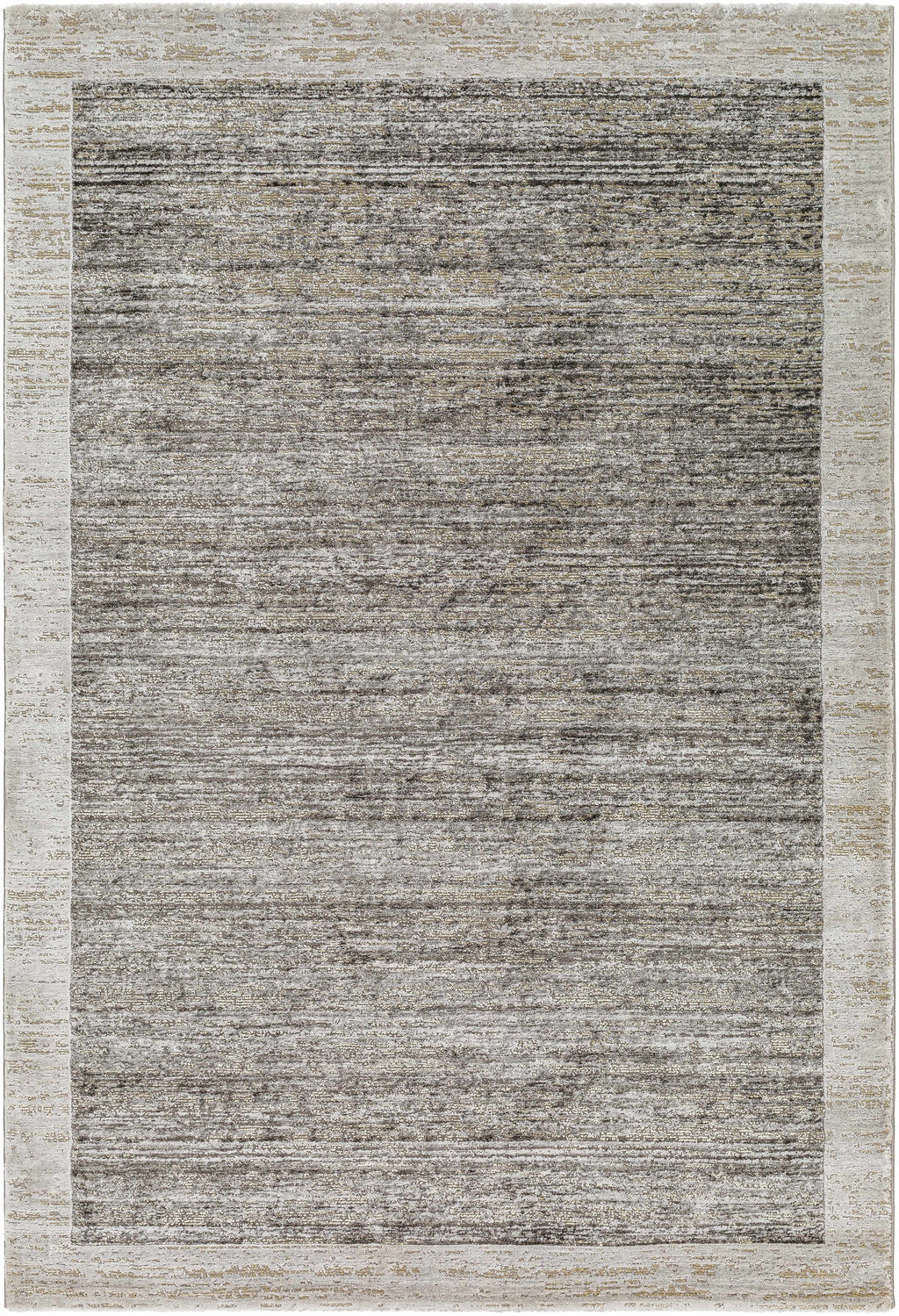 Gray Black Area Rug W602