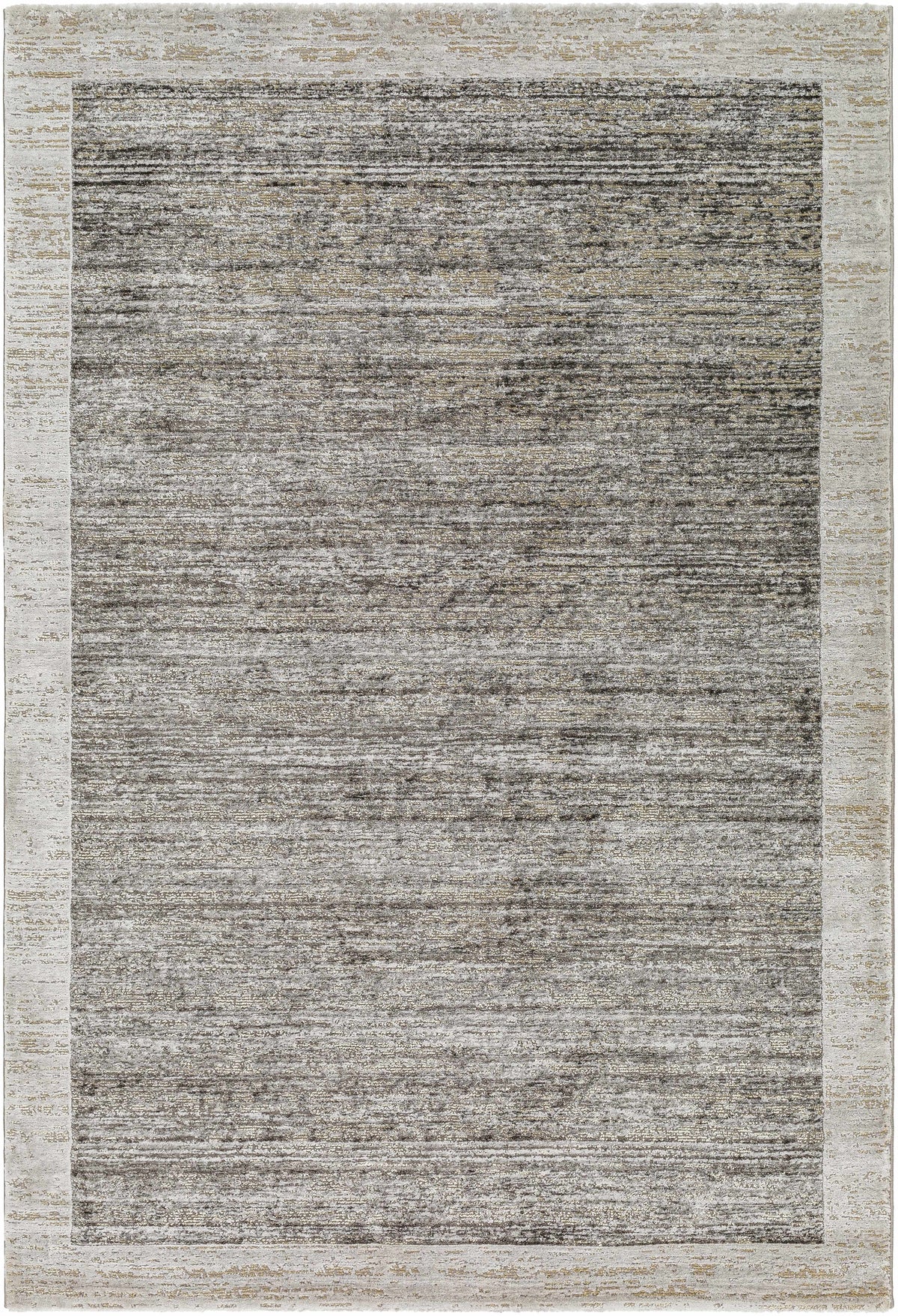 Gray Black Area Rug W602