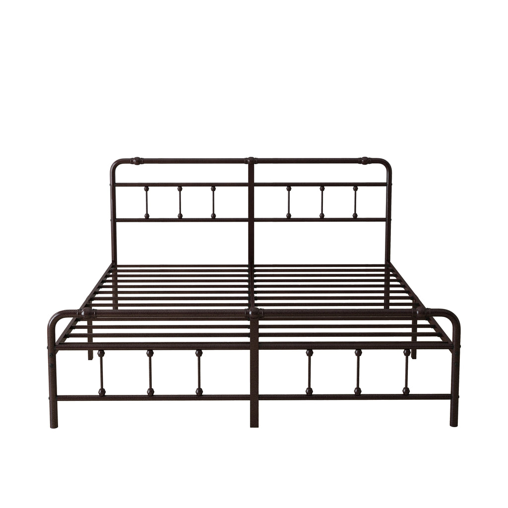 King Size Metal Platform Bed Frame with Headboard/Footboard W439826