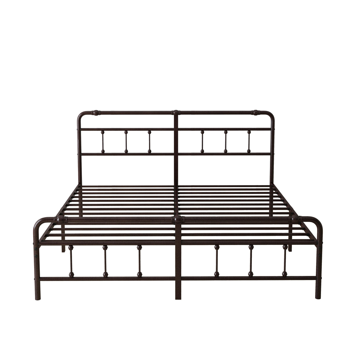 King Size Metal Platform Bed Frame with Headboard/Footboard W439826