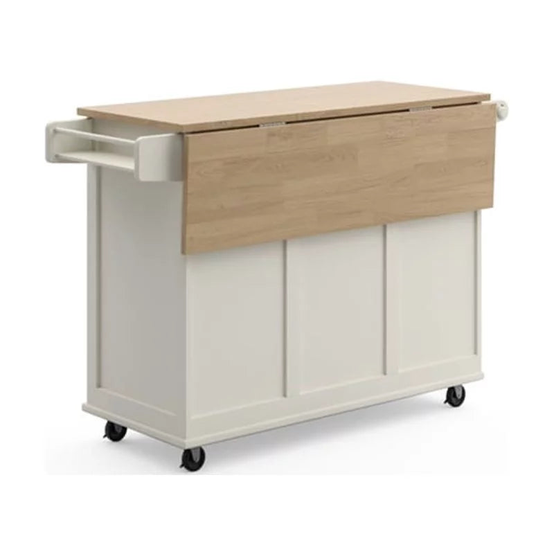 White Wood Kitchen Cart X91481