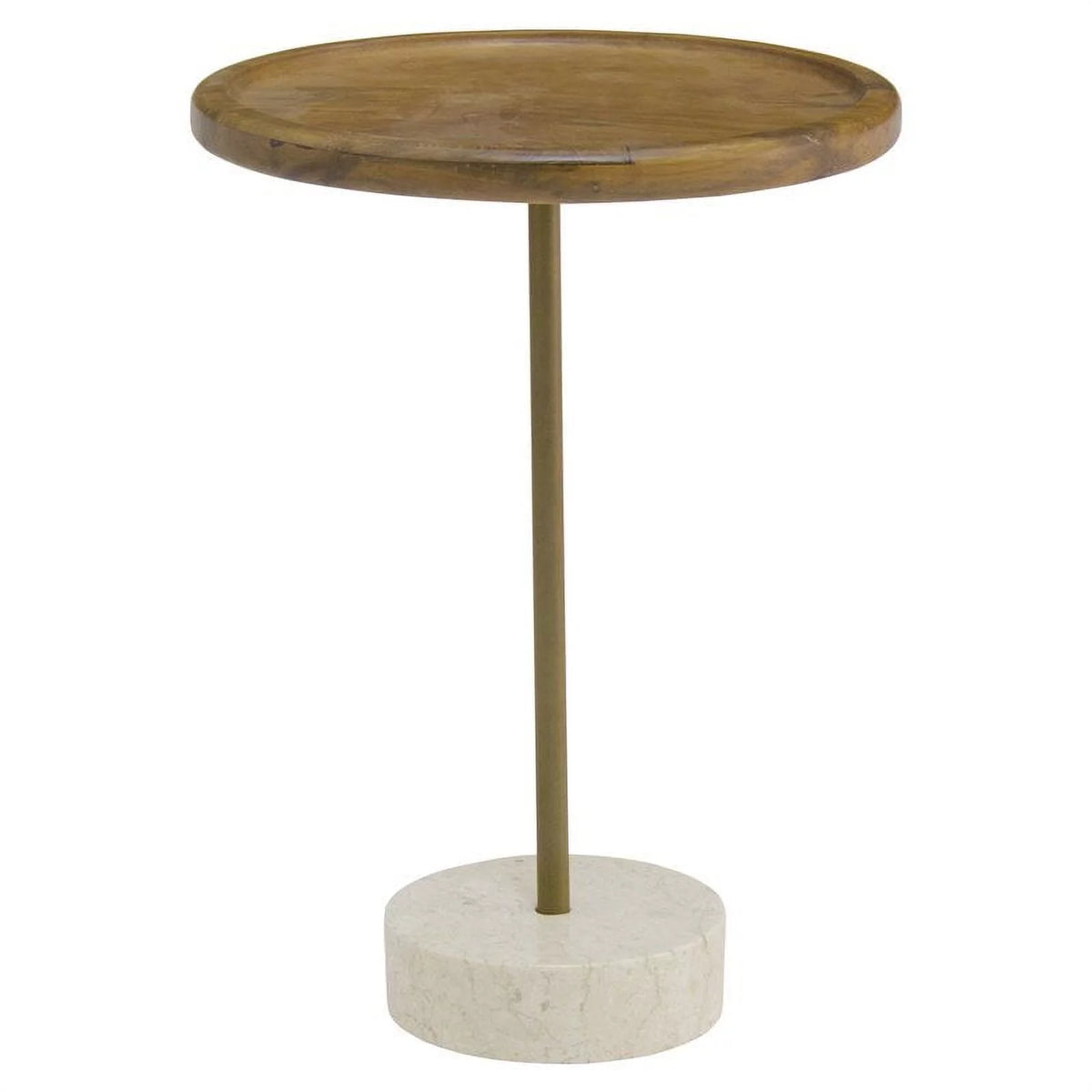 16" Wood Marble End Table Set of 2 W248