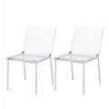 Acrylic Metal Dining Chair Set of 2 U81850