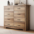 Black 8 Drawer Wood Dresser F5216