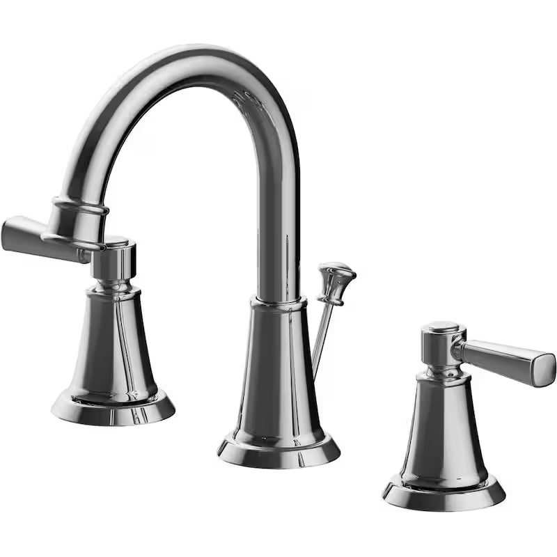 8 in. Widespread Double-Handle High-Arc Bathroom Faucet in Chrome R72646