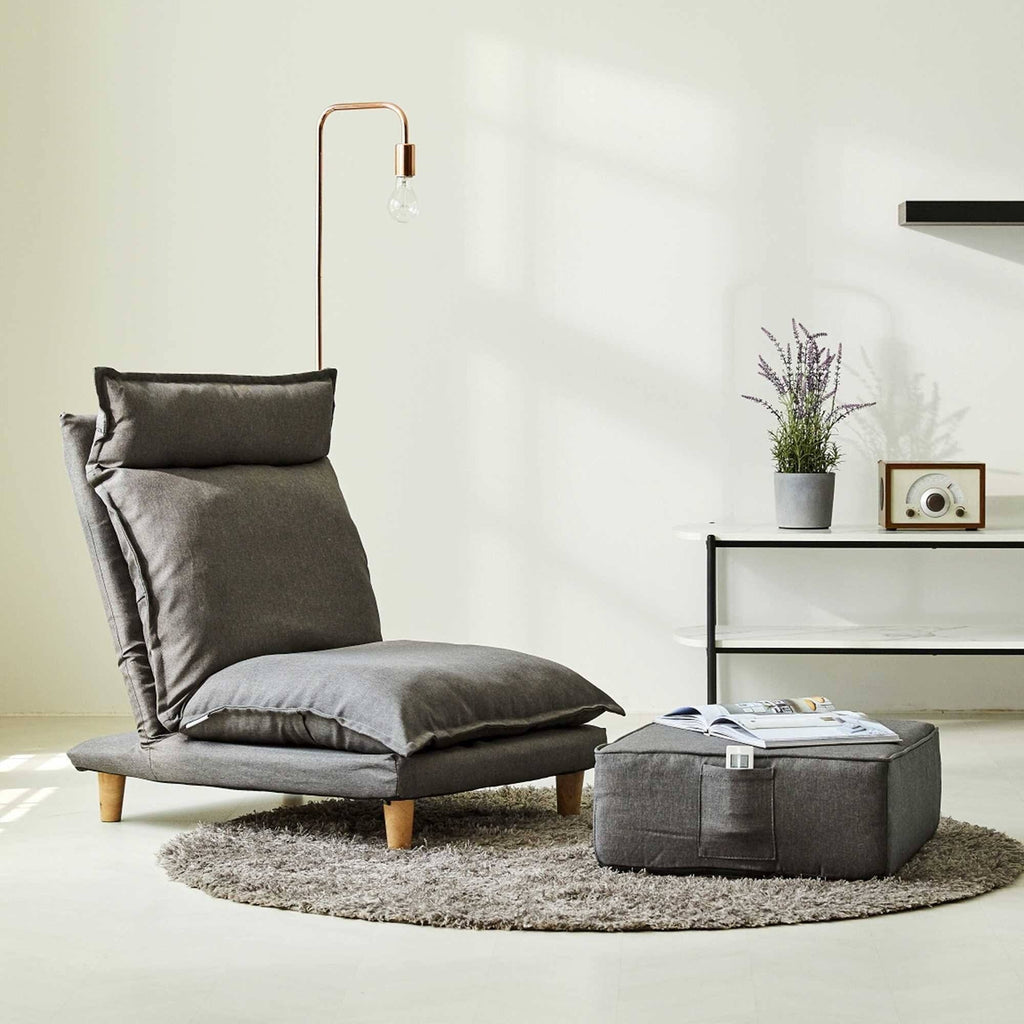 Grey Reclining Sofa with Ottoman M206971