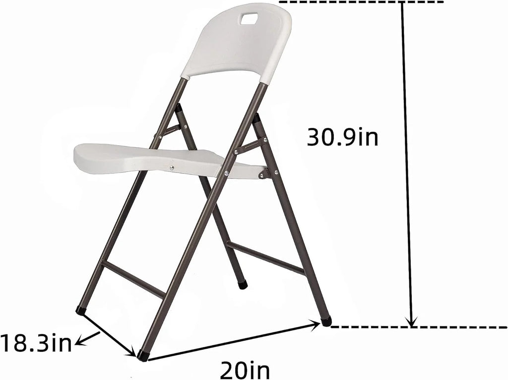 White 6-Pack Folding Plastic Chair T959269