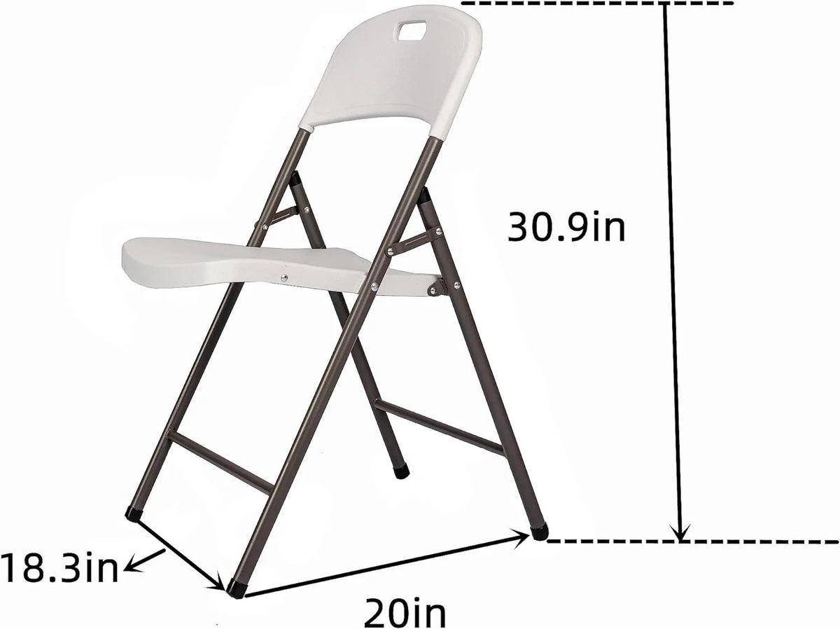 White 6-Pack Folding Plastic Chair T959269
