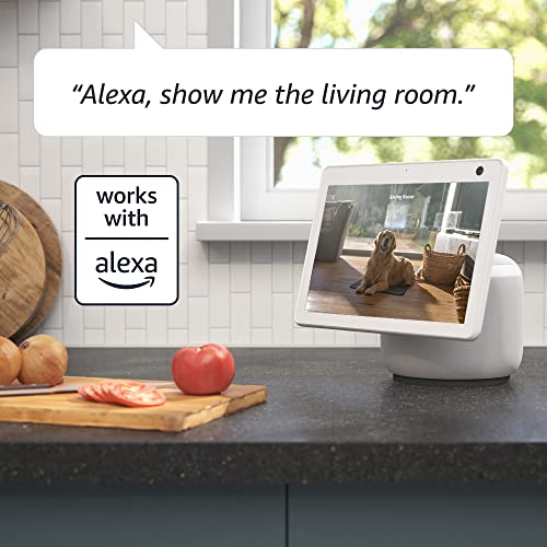 White Rotating Indoor Plug-In Smart Security Camera H1479