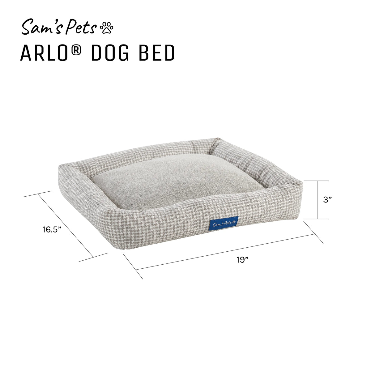 Medium Brown Plaid Bolster Dog Bed N588