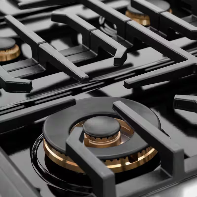 48 in. 8-Burner Freestanding Gas Range and Double Convection Oven in Stainless Steel and Black Matte P6497