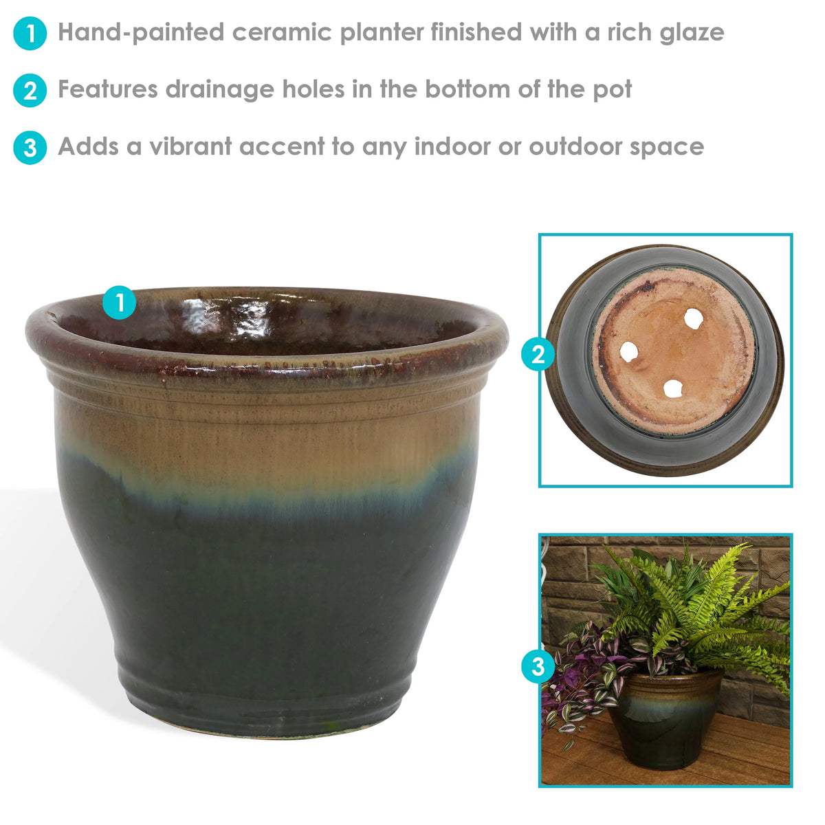 Glazed Ceramic Planter Y525