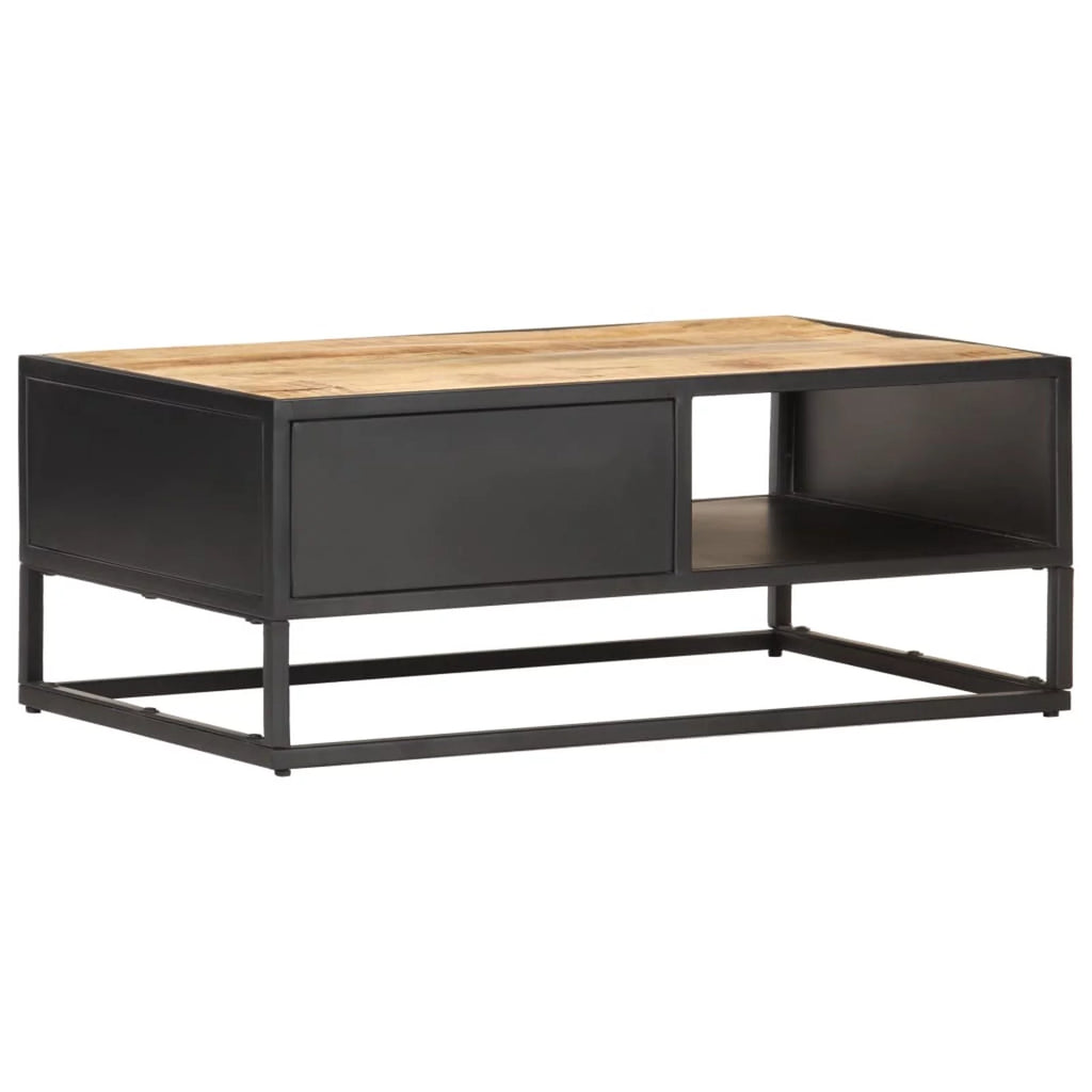 Coffee Table with Carved Door Rough Mango Wood F145506