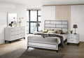 White Queen Bed, Dresser, Mirror, 2 Night Stands Bedroom Set L84008