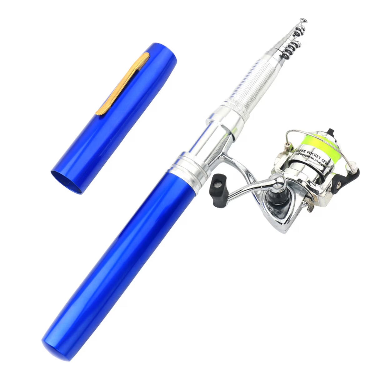 Telescopic Aluminum Alloy Fishing Rod with Metal Spinning Reel L673
