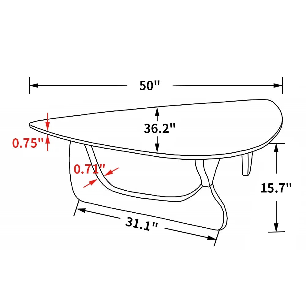 Modern Triangle Coffee Table Z103520