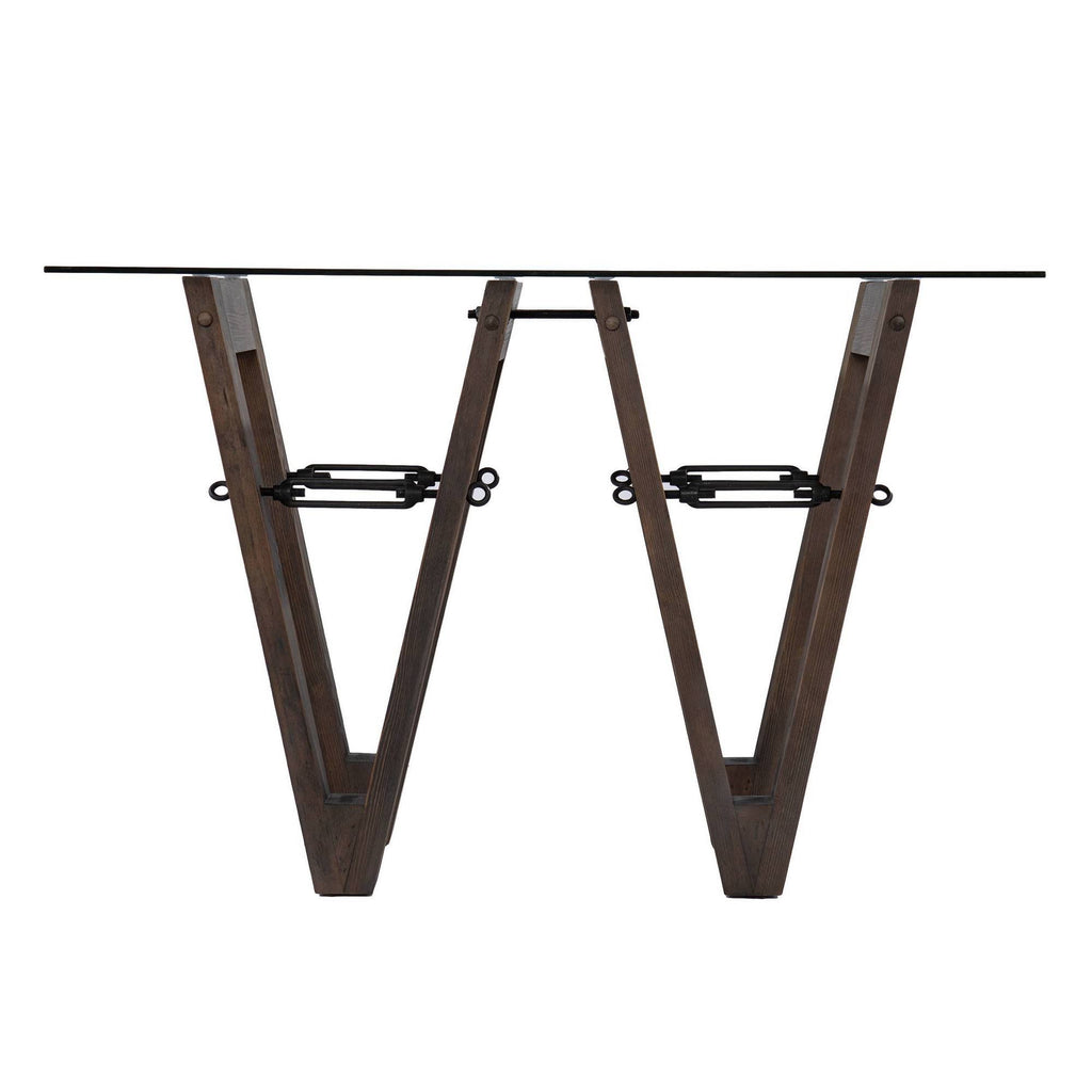 Reclaimed Wood Console Table Brown/Black B7828