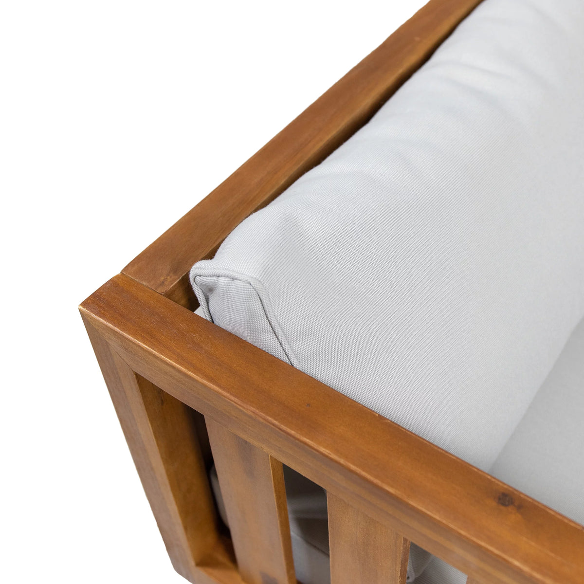 3-Seater Acacia Wood Outdoor Daybed V429217