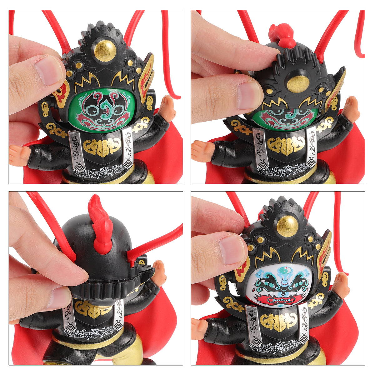 2pcs Chinese Ancient Sichuan Opera Face Changing Doll Ornament W910