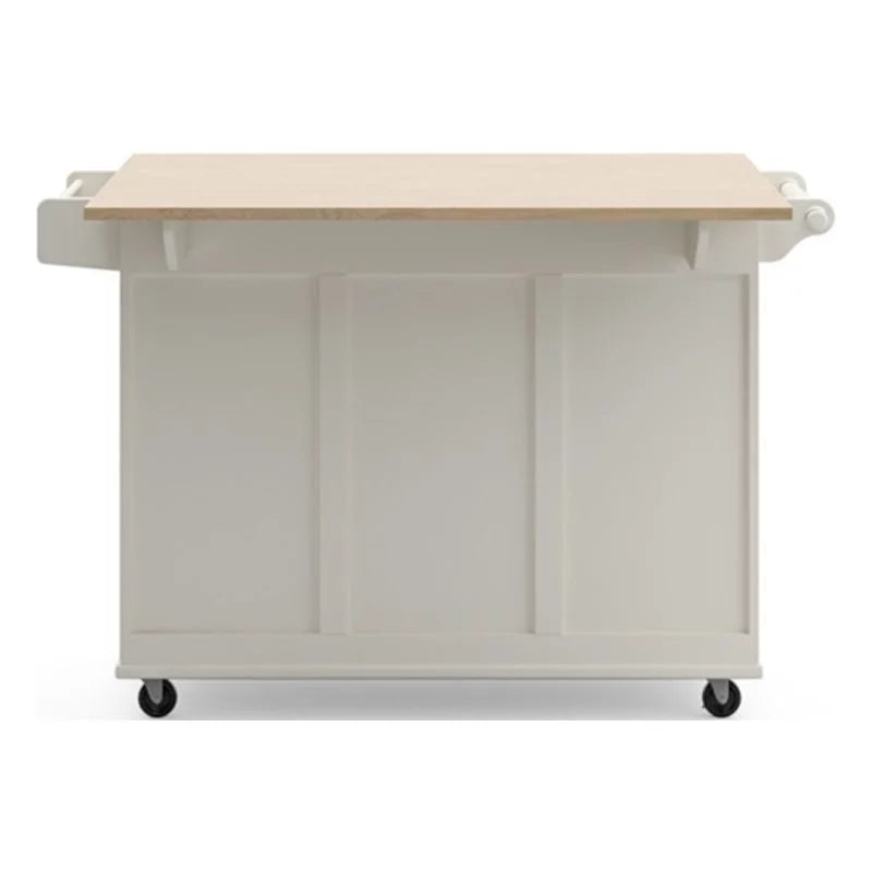White Wood Kitchen Cart X91481