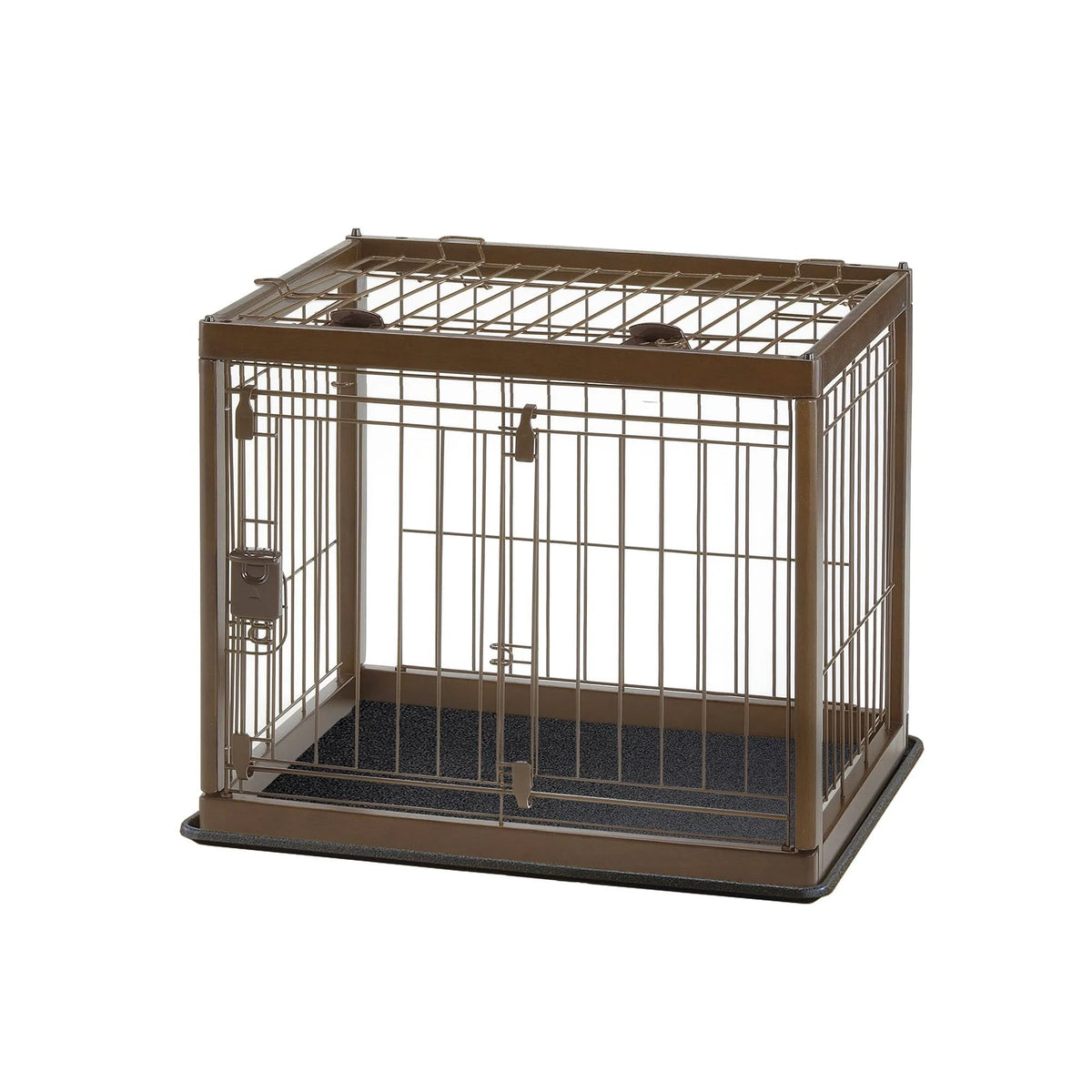 Dark Brown Wooden Pet Crate V89437